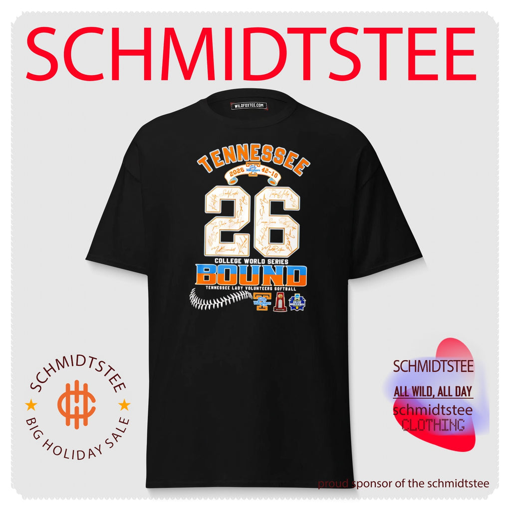 Tennessee Lady Volunteers 2026 42-10 College World Series Bound signature shirt