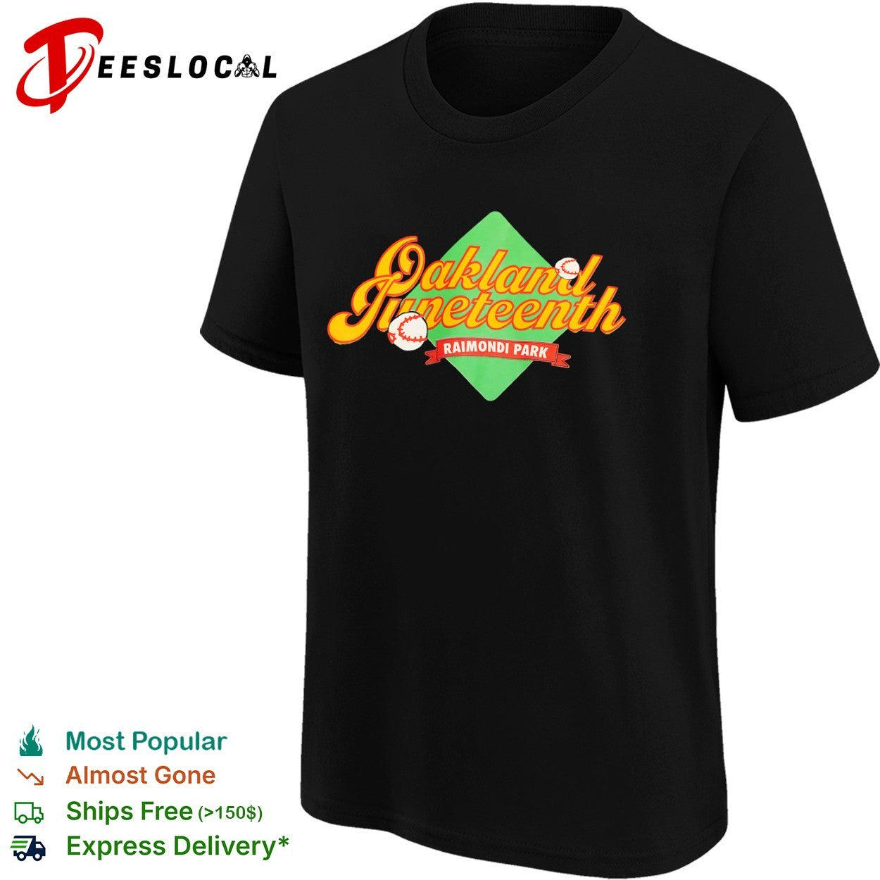 Oakland Juneteenth Raimondi Park Baseball Event Themed Celebration Novelty shirt