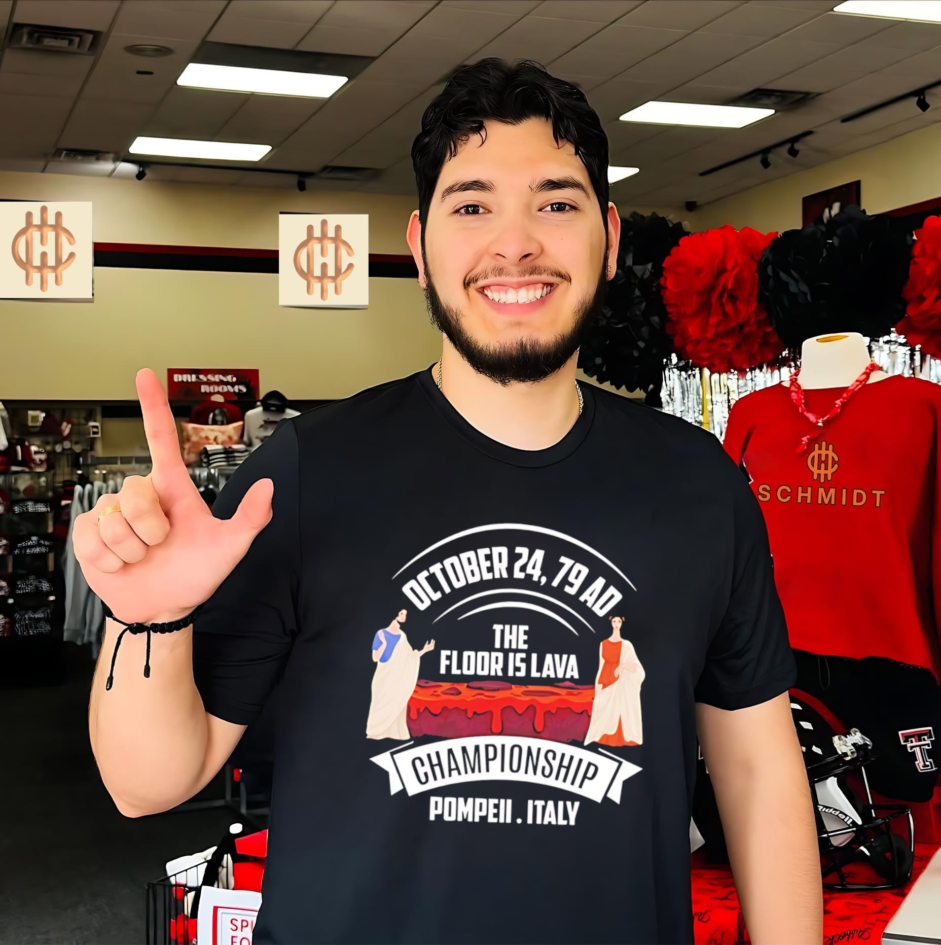 Octorber 24-79 AD The Floor is Lava Championship Pompeii Italy event graphic shirt
