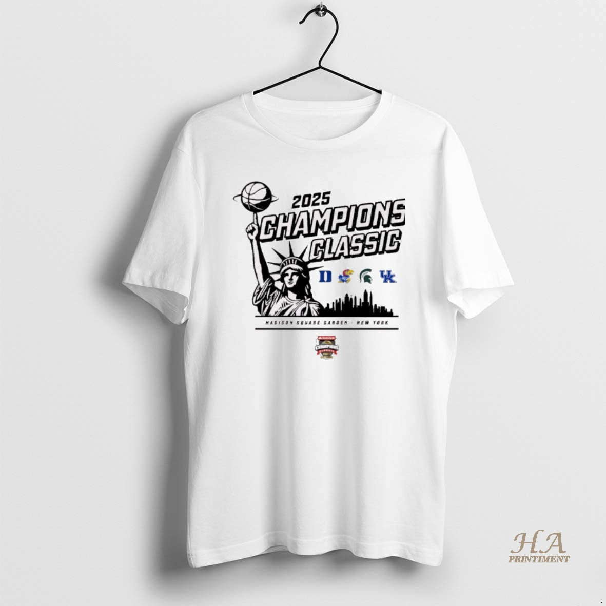 Official 2025 Champions Classic Duke Kansas Michigan State And Kentucky Madison Square Garden New York Shirt Hoodie...