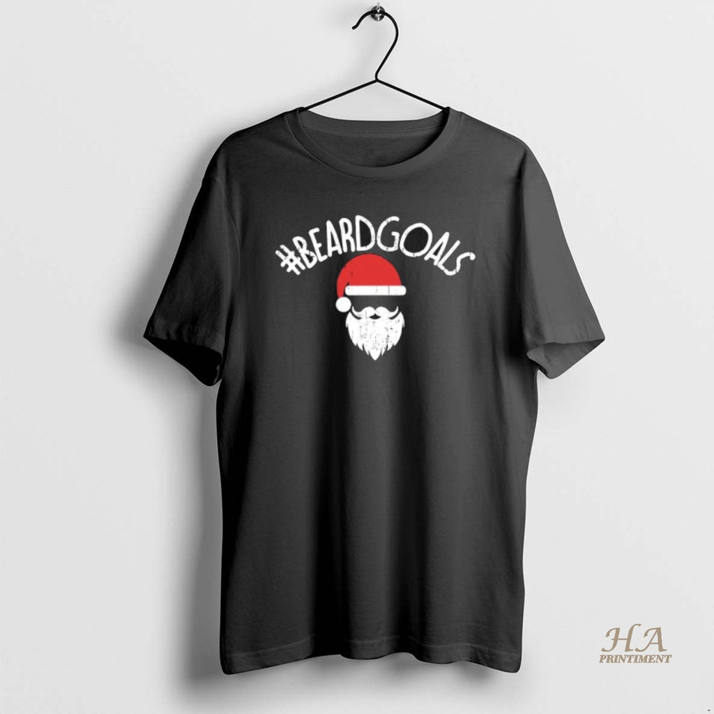 Official 2025 Christmas Santa Beard Goals Shirt Hoodie Sweatshirt | PurePodTees.com