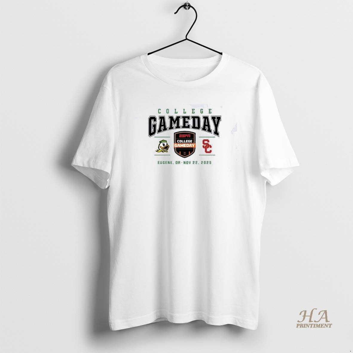 Official 2025 College Gameday Oregon Vs Usc Football Logo Shirt Hoodie Sweatshirt | PurePodTees.com