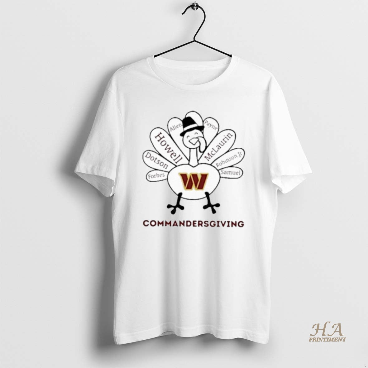 Official 2025 Commandersgiving Washington Commanders X Thanksgiving Shirt Hoodie Sweatshirt | PurePodTees.com