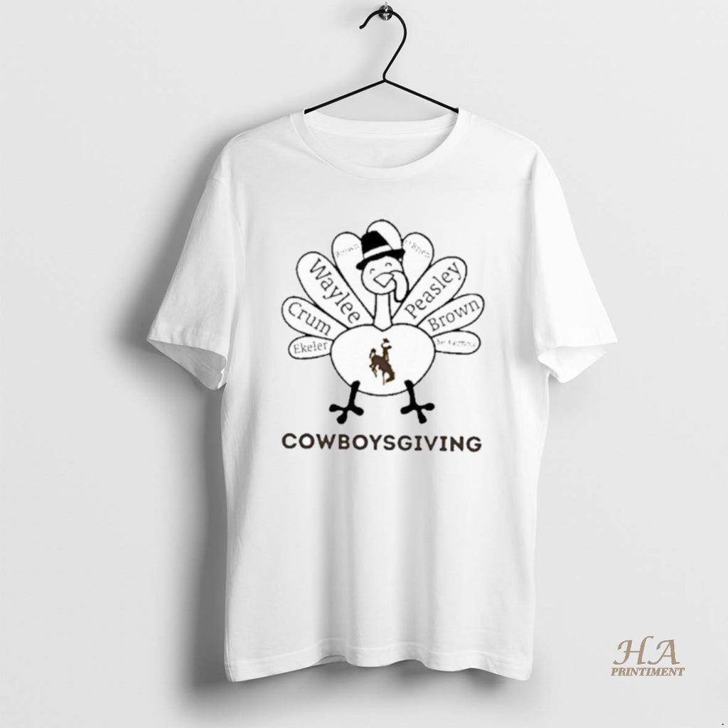 Official 2025 Cowboysgiving Wyoming Cowboys X Thanksgiving Shirt Hoodie Sweatshirt | PurePodTees.com