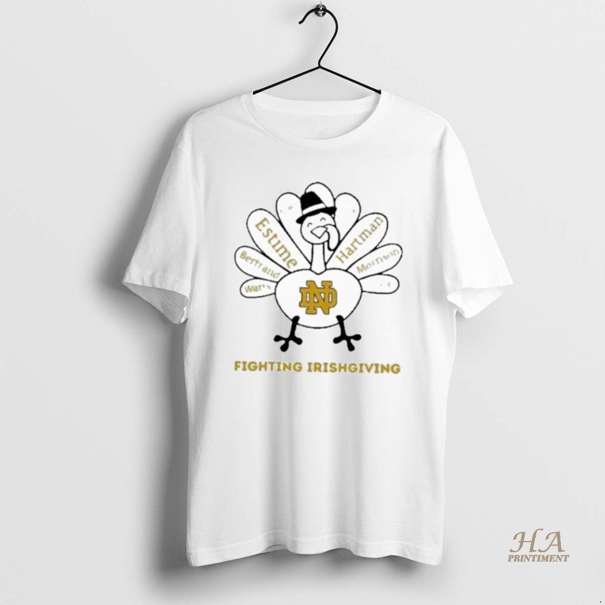 Official 2025 Fighting Irishgiving Notre Dame Fighting Irish X Thanksgiving Shirt Hoodie Sweatshirt | PurePodTees.com