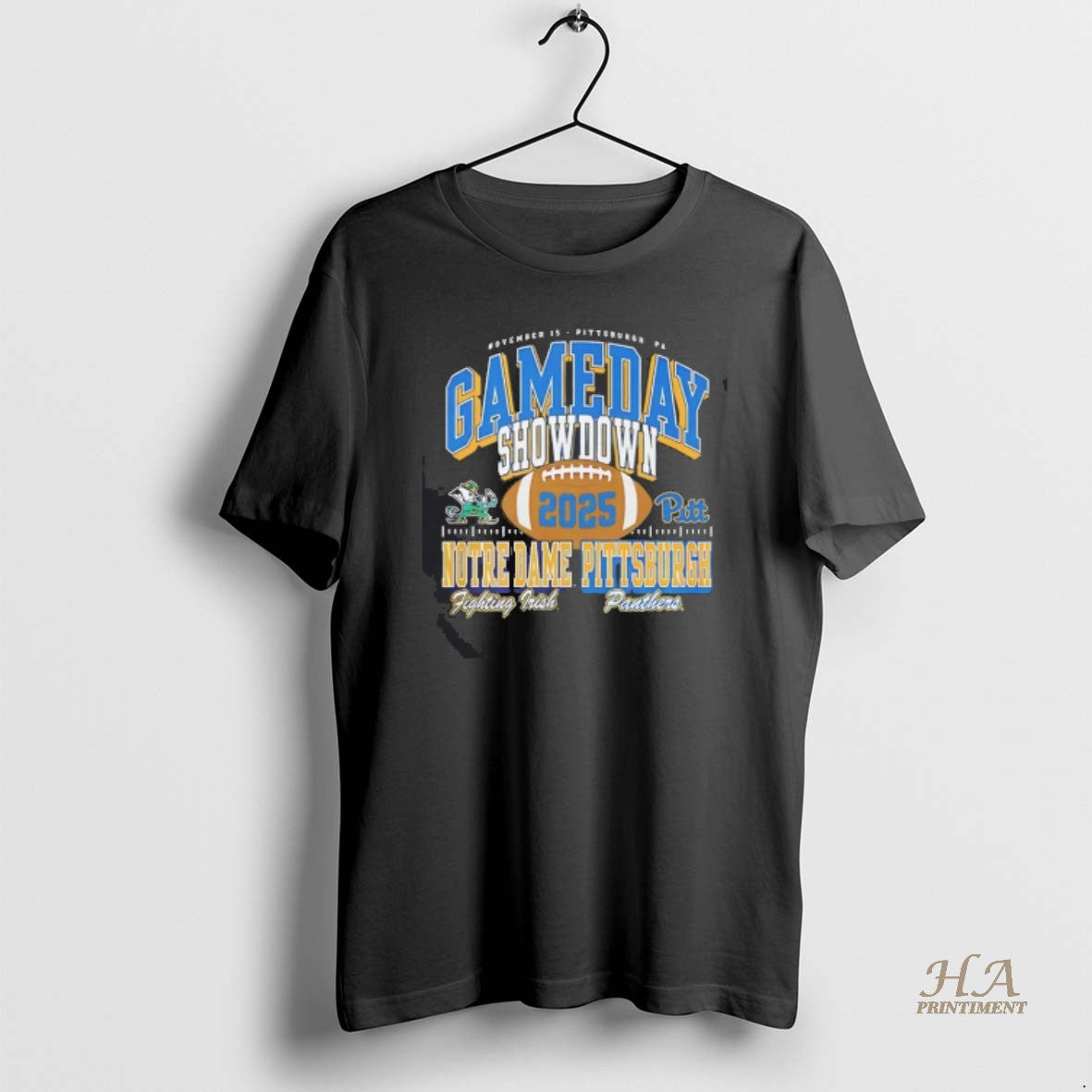 Official 2025 Gameday Showdown Pitt Panthers Football Vs Notre Dame Fighting Irish Shirt Hoodie Sweatshirt | PurePodTees.com