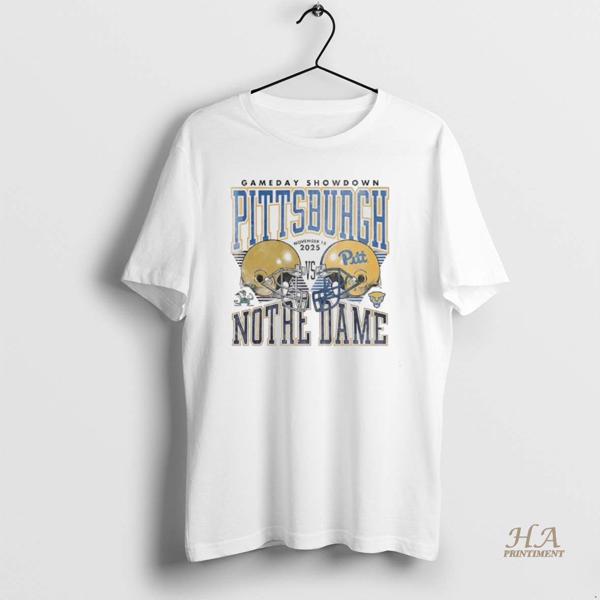 Official 2025 Gameday Showdown Pitt Panthers Vs Notre Dame Fighting Irish Shirt Hoodie Sweatshirt | PurePodTees.com