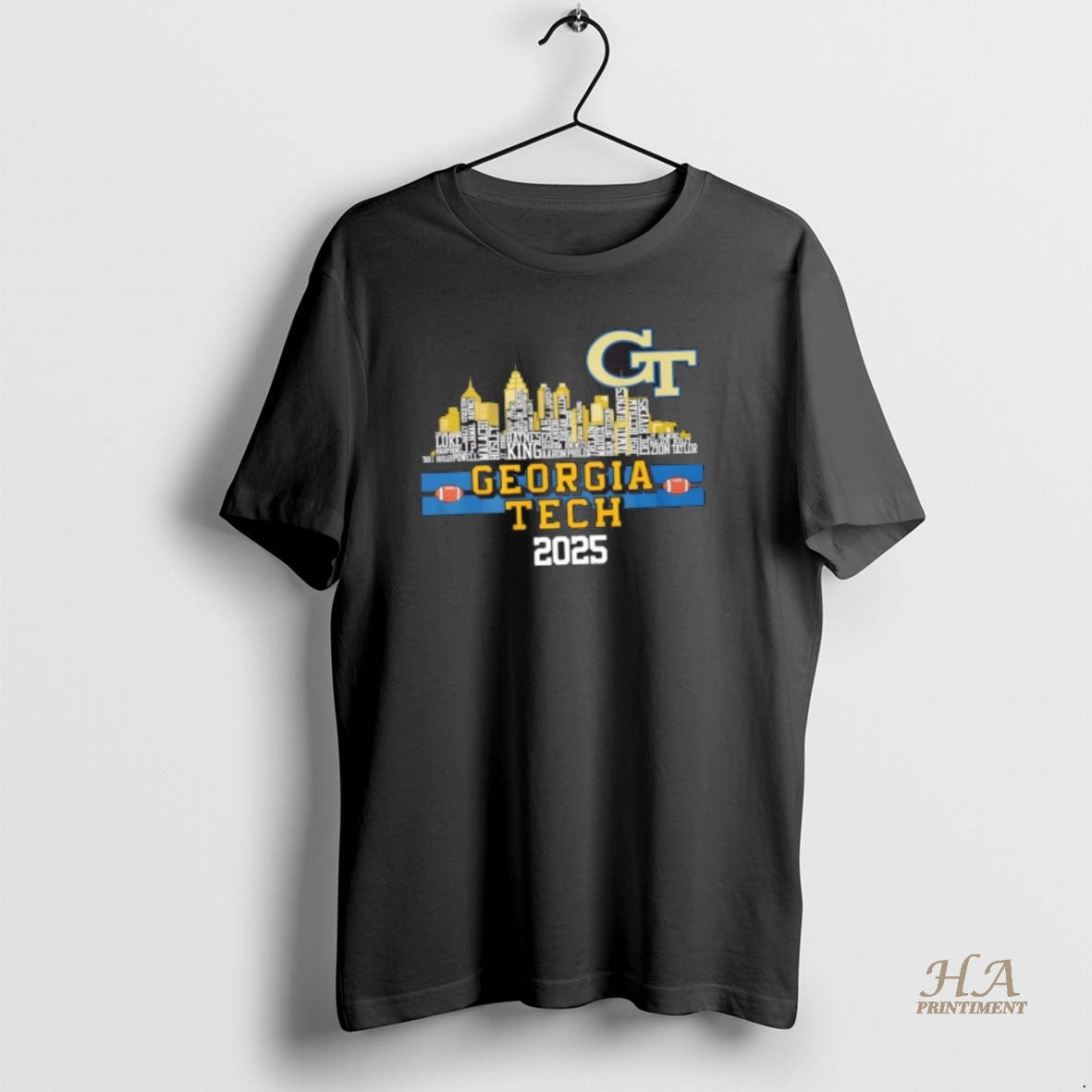 Official 2025 Georgia Tech Yellow Jackets All Names City Skyline Shirt Hoodie Sweatshirt | PurePodTees.com