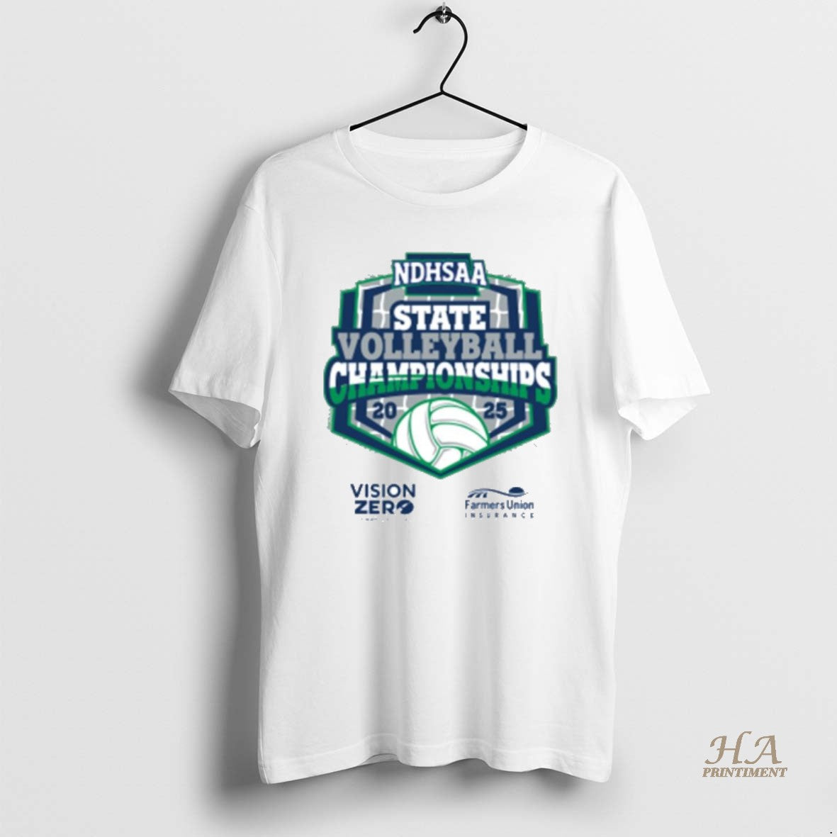 Official 2025 Ndhsaa State Volleyball Championship Shirt Hoodie Sweatshirt | PurePodTees.com