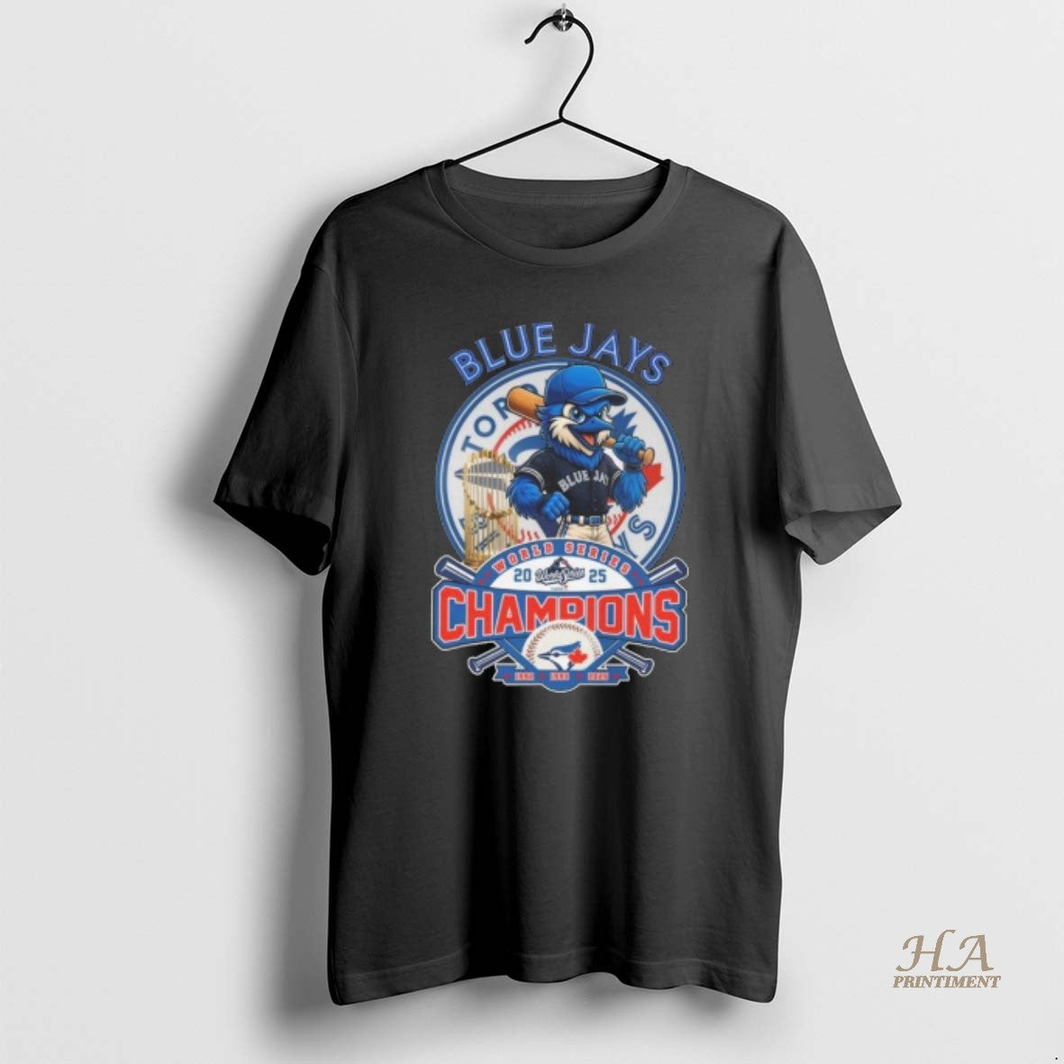 Official 2025 Toronto Blue Jays Baseball World Series Champions Funny Mascot Shirt Hoodie Sweatshirt | PurePodTees.com