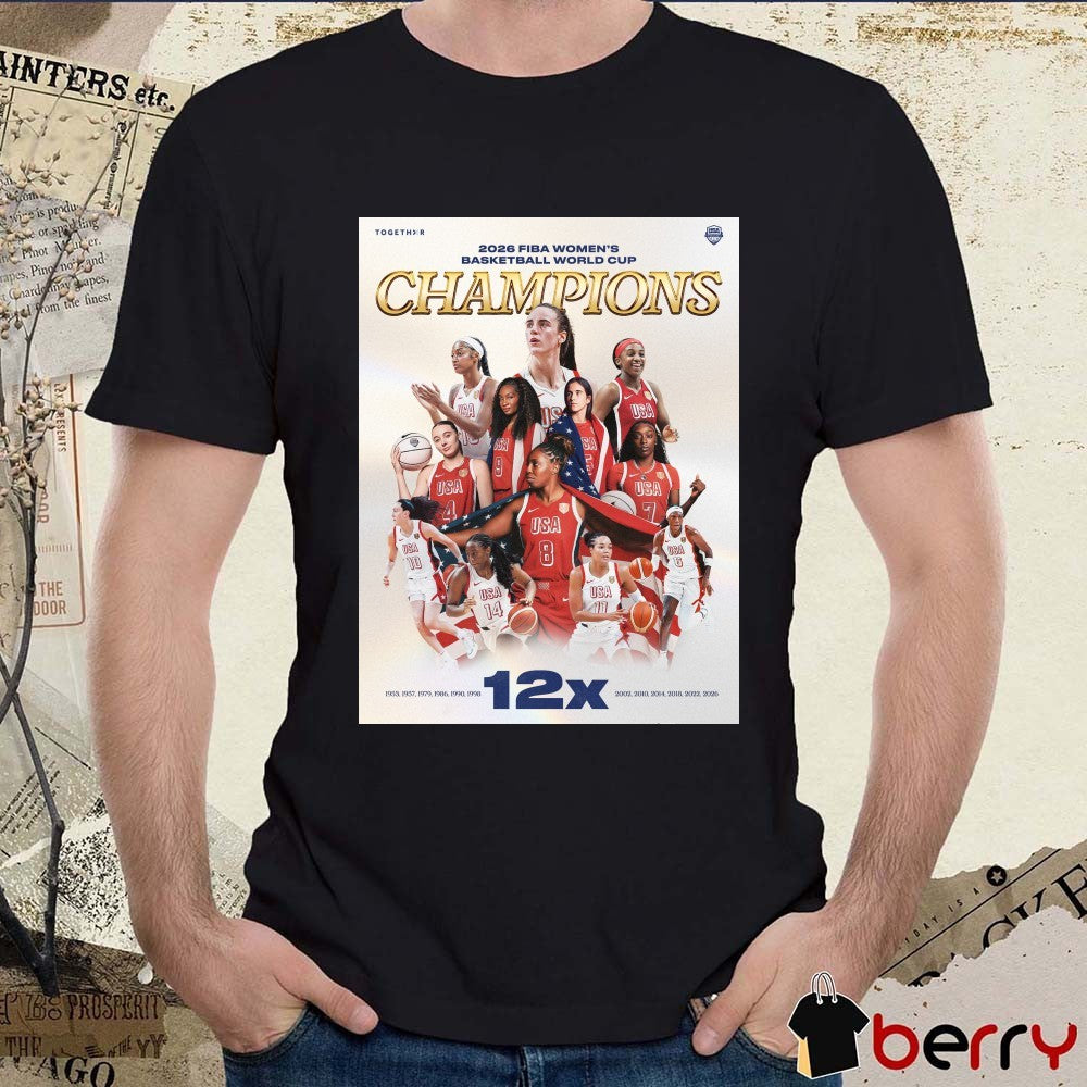 2026 FIBA Women’s Basketball World Cup Champions 12x Poster t-shirt