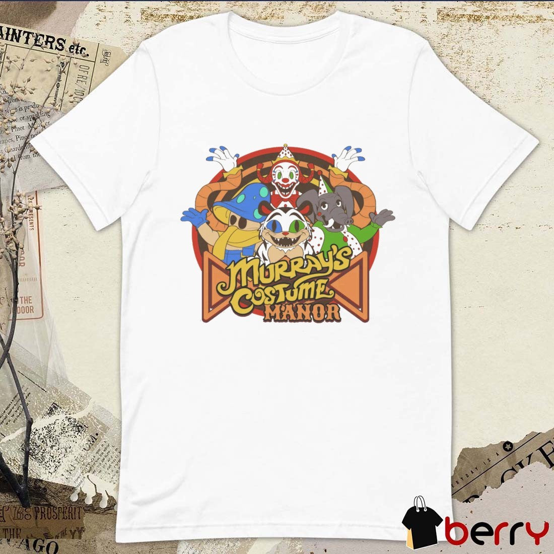 2026 HEX x FNaF Secret of the Mimic 2 Murray Costume Manor Ringer t-shirt