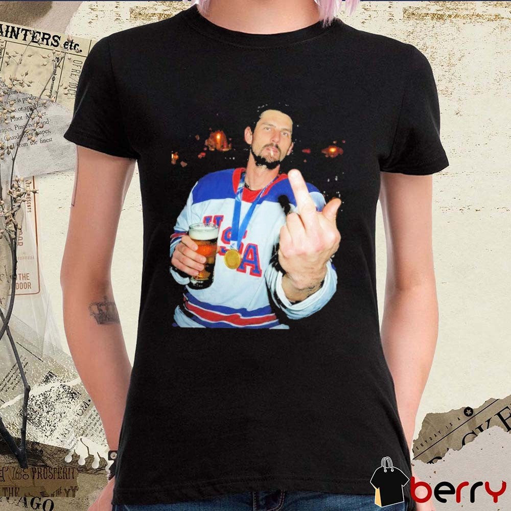 2026 USA Hockey Connor Hellebuyck Champion Middle Finger t-shirt