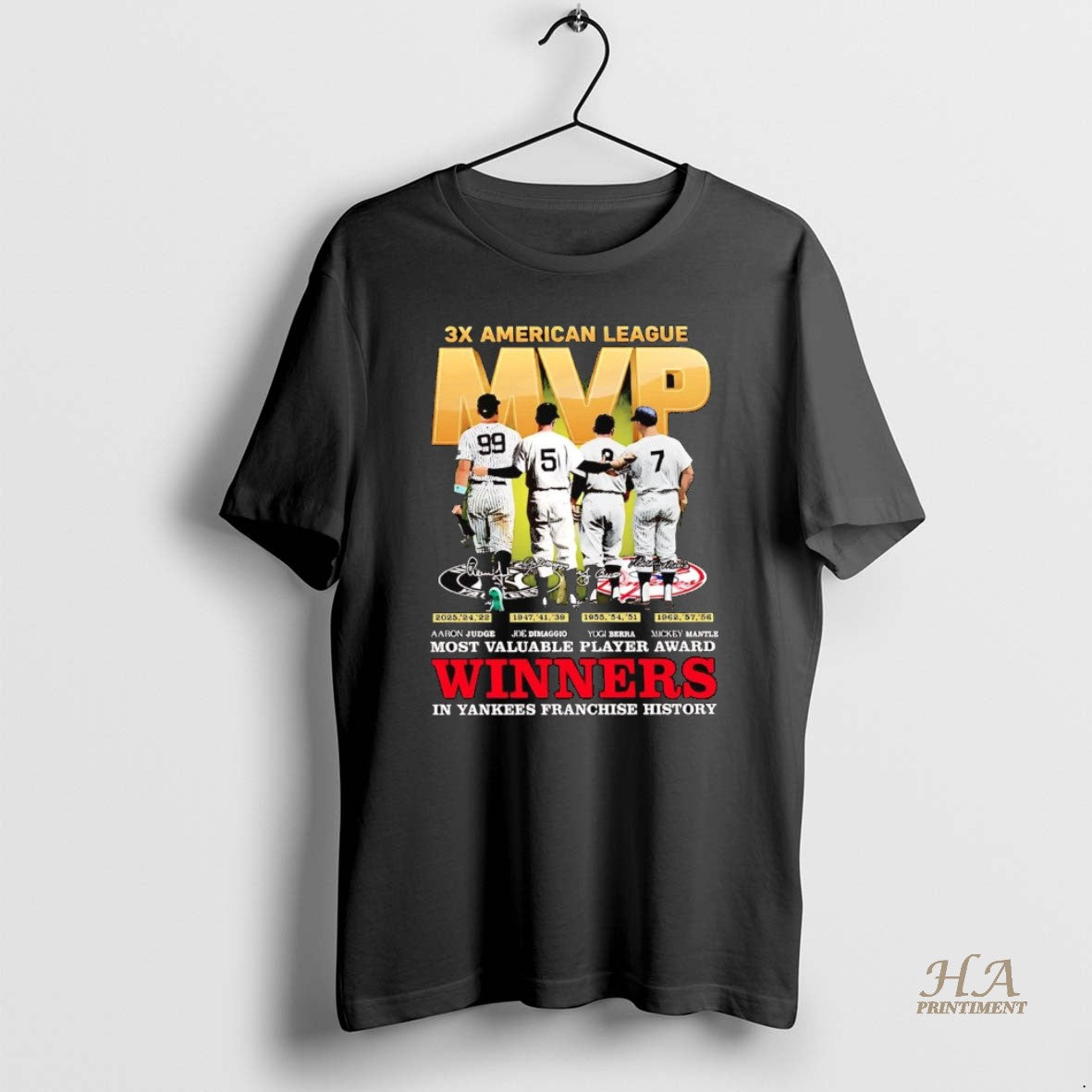 Official 3x American League Mvp Winners In Yankees Franchise History Shirt Hoodie Sweatshirt | PurePodTees.com