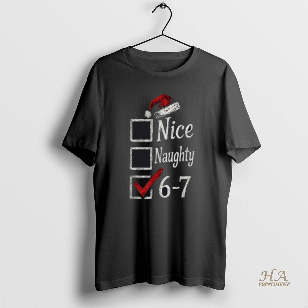 Official 6 7 Meme Nice Naughty 67 Christmas Brainrot Graphic Shirt Hoodie Sweatshirt | PurePodTees.com