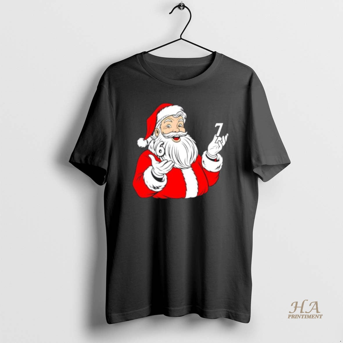 Official 6 7 Santa Claus Christmas Cartoon Shirt Hoodie Sweatshirt | PurePodTees.com