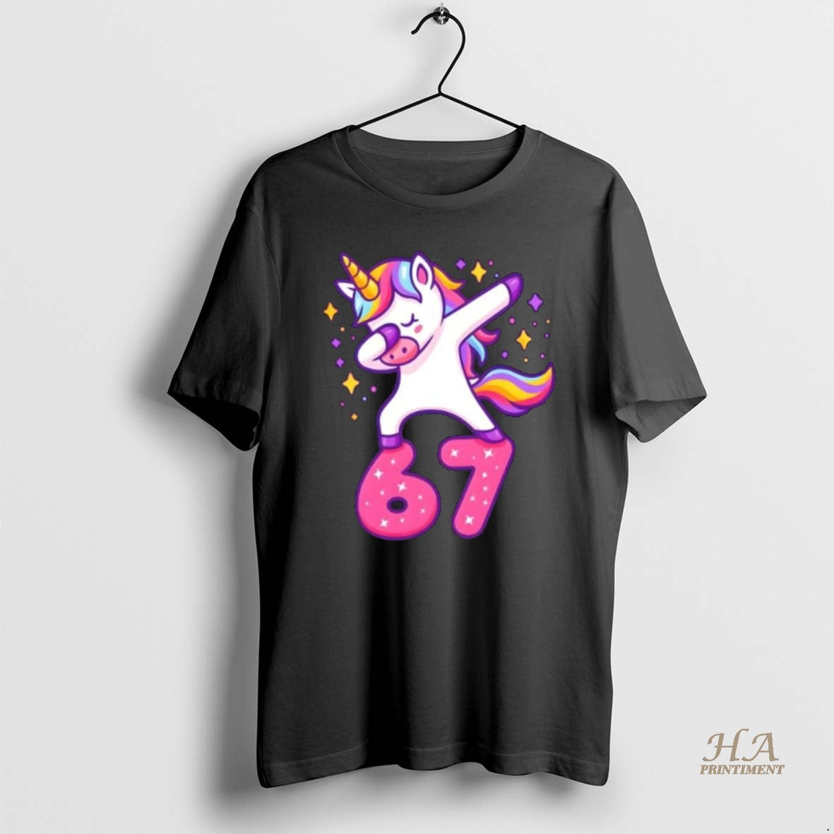 Official 67 Unicorn Six Seven 6 7 Meme Brainrot Shirt Hoodie Sweatshirt | PurePodTees.com
