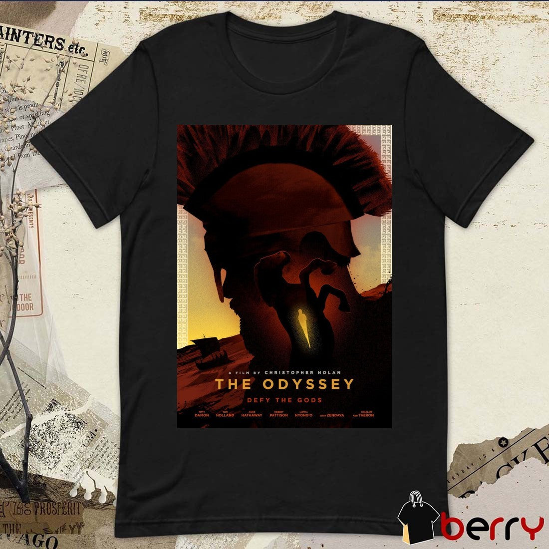 A Film By Christopher Nolan The Odyssey Defy The Gods 2026 Poster t-shirt