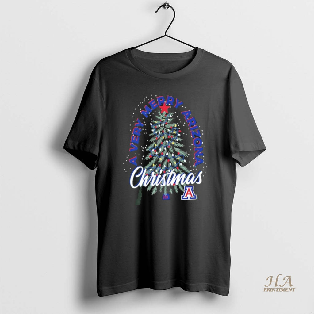 Official A Very Merry Arizona Wildcats Christmas Tree String Light 2025 Shirt Hoodie Sweatshirt | PurePodTees.com