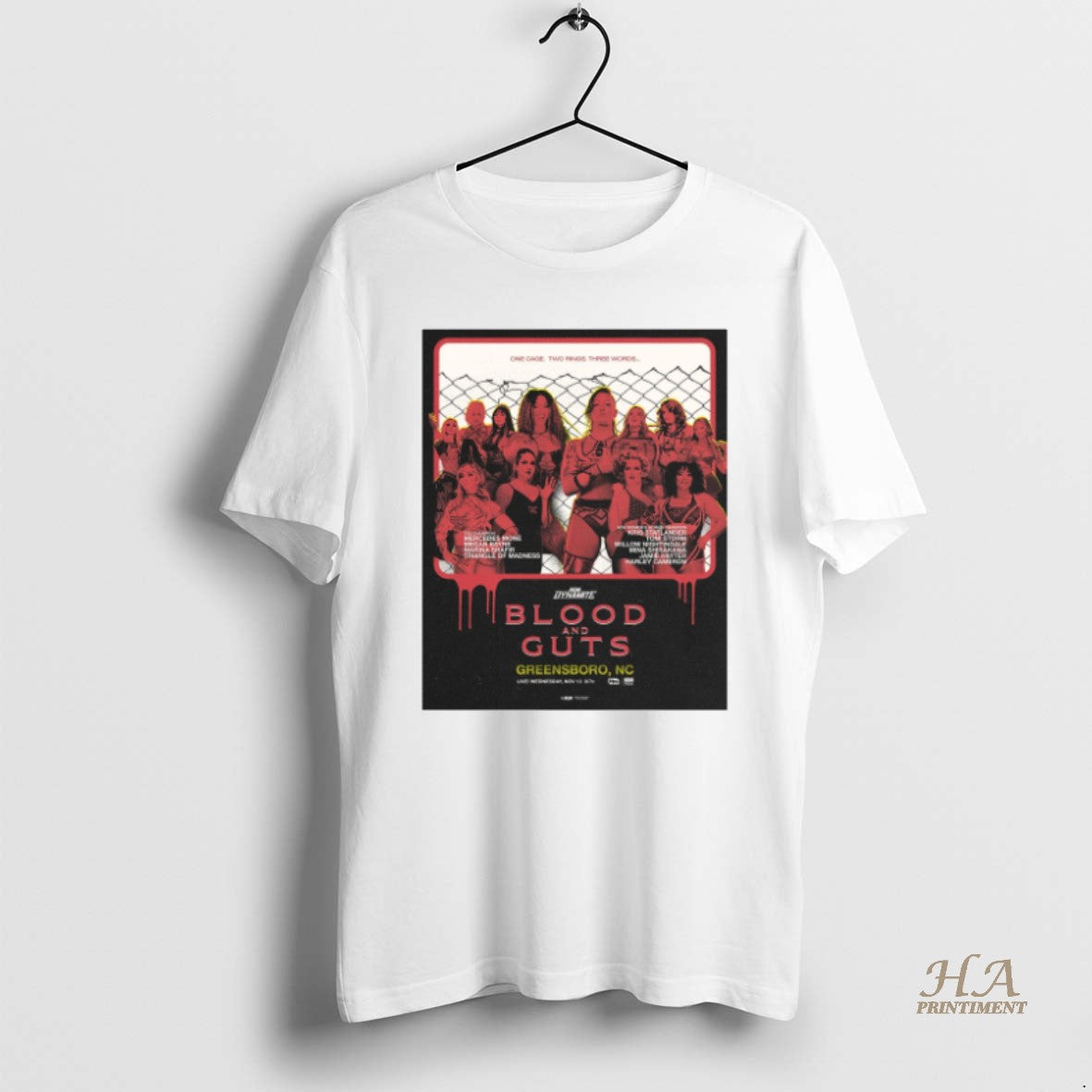Official Aew Dynamite Blood And Guts Greensboro Nc November 12 2025 Shirt Hoodie Sweatshirt | PurePodTees.com