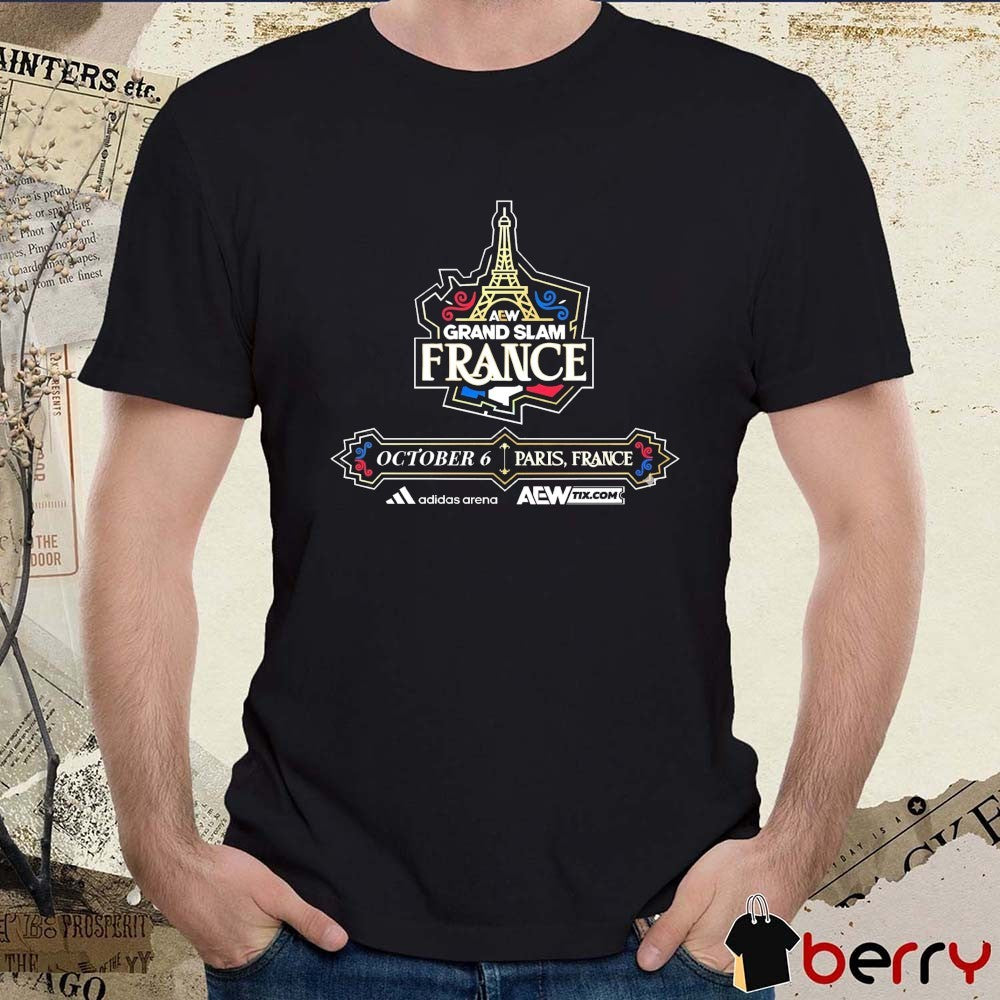 AEW Grand Slam France October 6 2026 Paris France Logo t-shirt