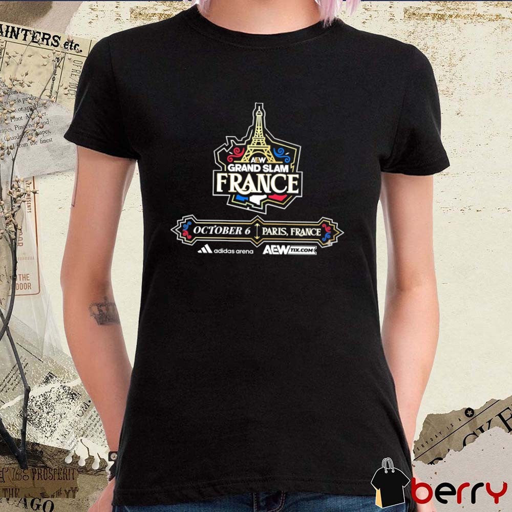 AEW Grand Slam France October 6 2026 Paris France Logo t-shirt