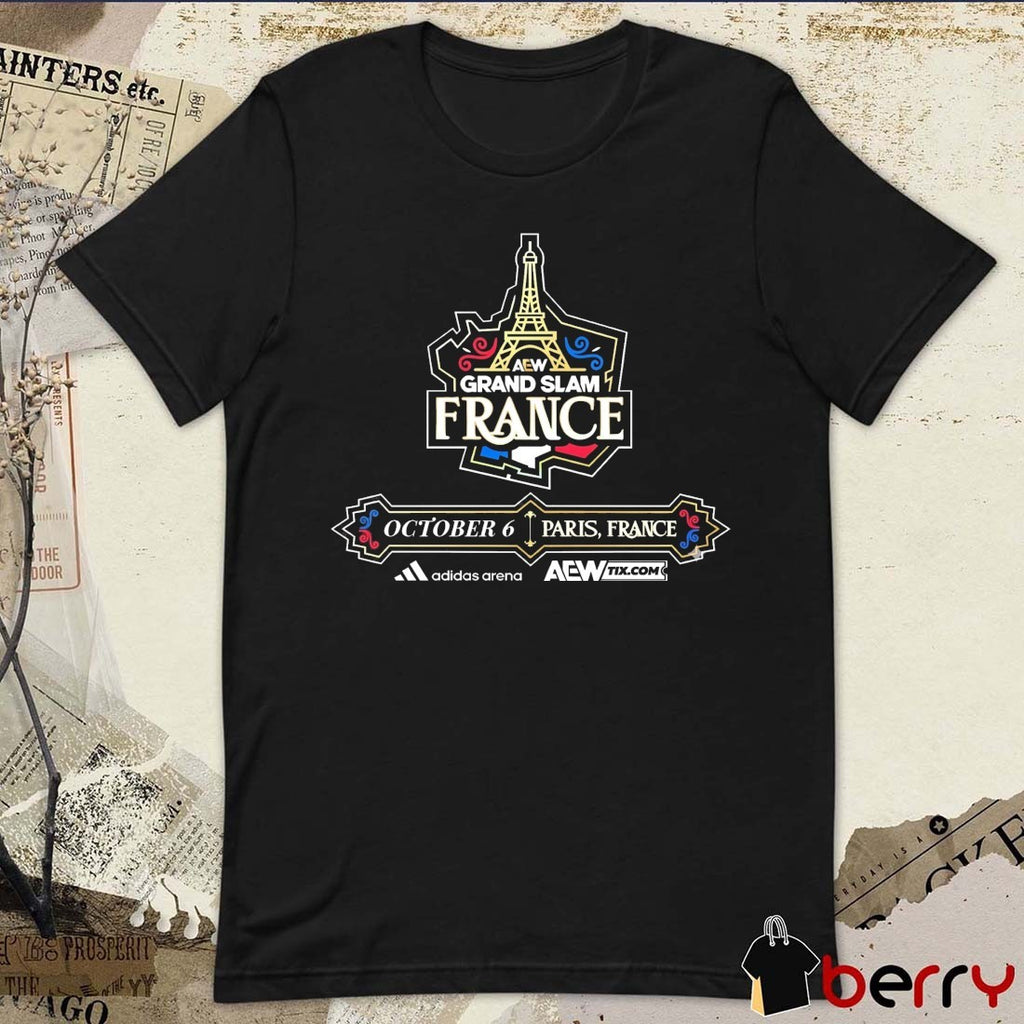 AEW Grand Slam France October 6 2026 Paris France Logo t-shirt