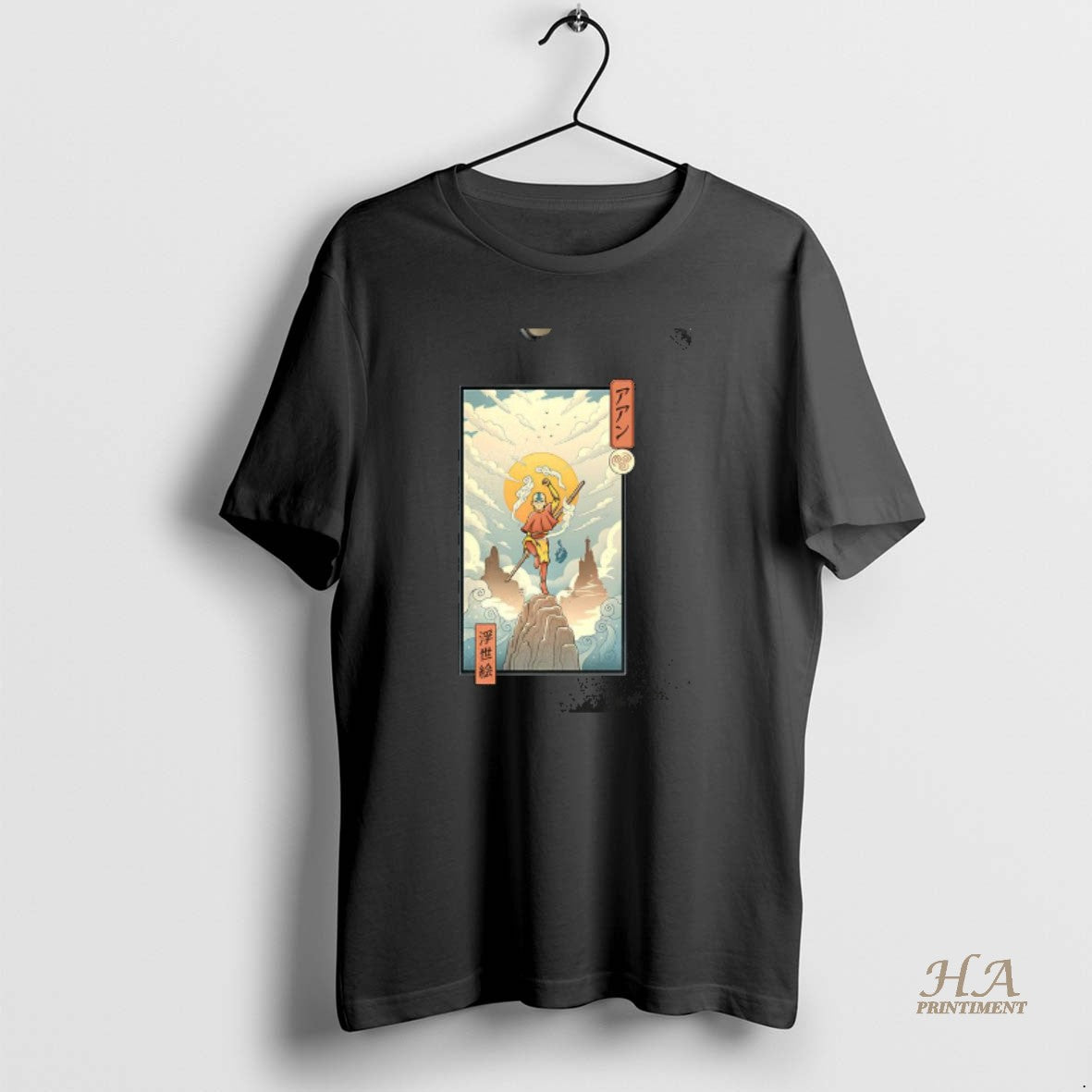 Official Aang Air Nomad Avatar The Last Airbender Eternal Ukiyo E Shirt Hoodie Sweatshirt | PurePodTees.com