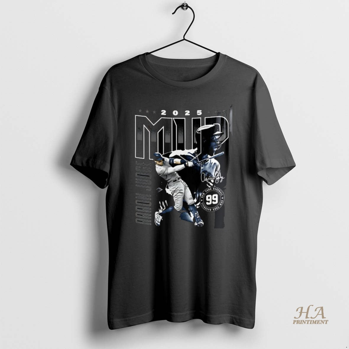 Official Aaron Judge New York Yankees Baseball 2025 Mvp Number 99 Signature Shirt Hoodie Sweatshirt | PurePodTees.com