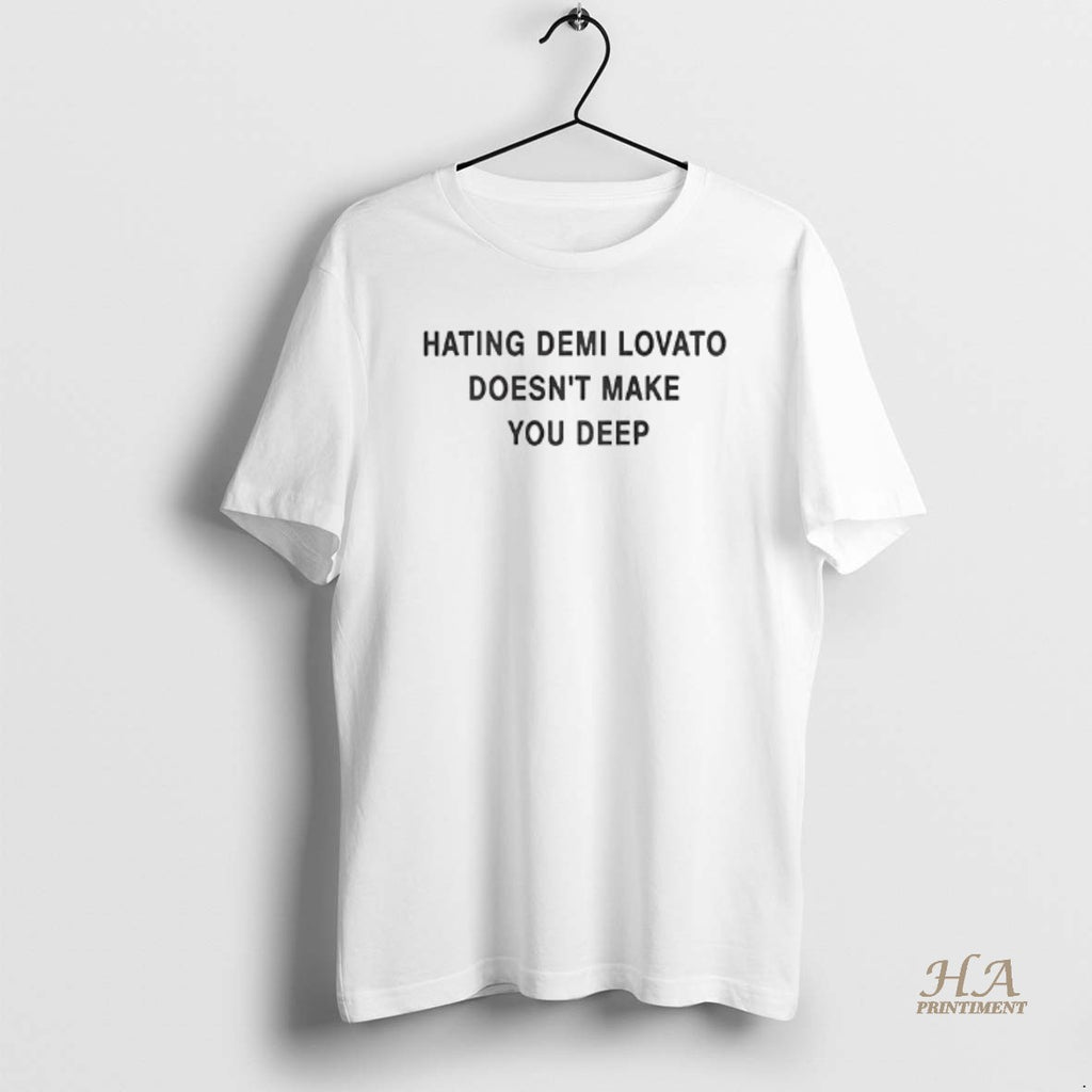 Official Addison Rae Wearing Hating Demi Lovato Doesnt Make You Deep Shirt Hoodie Sweatshirt | PurePodTees.com