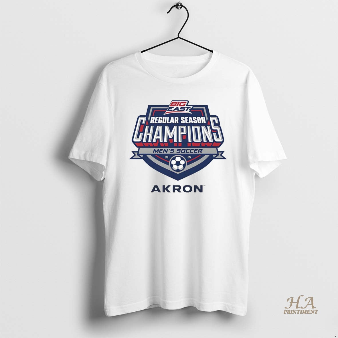 Official Akron Mens Soccer Big East 2025 Regular Season Champions Shirt Hoodie Sweatshirt | PurePodTees.com