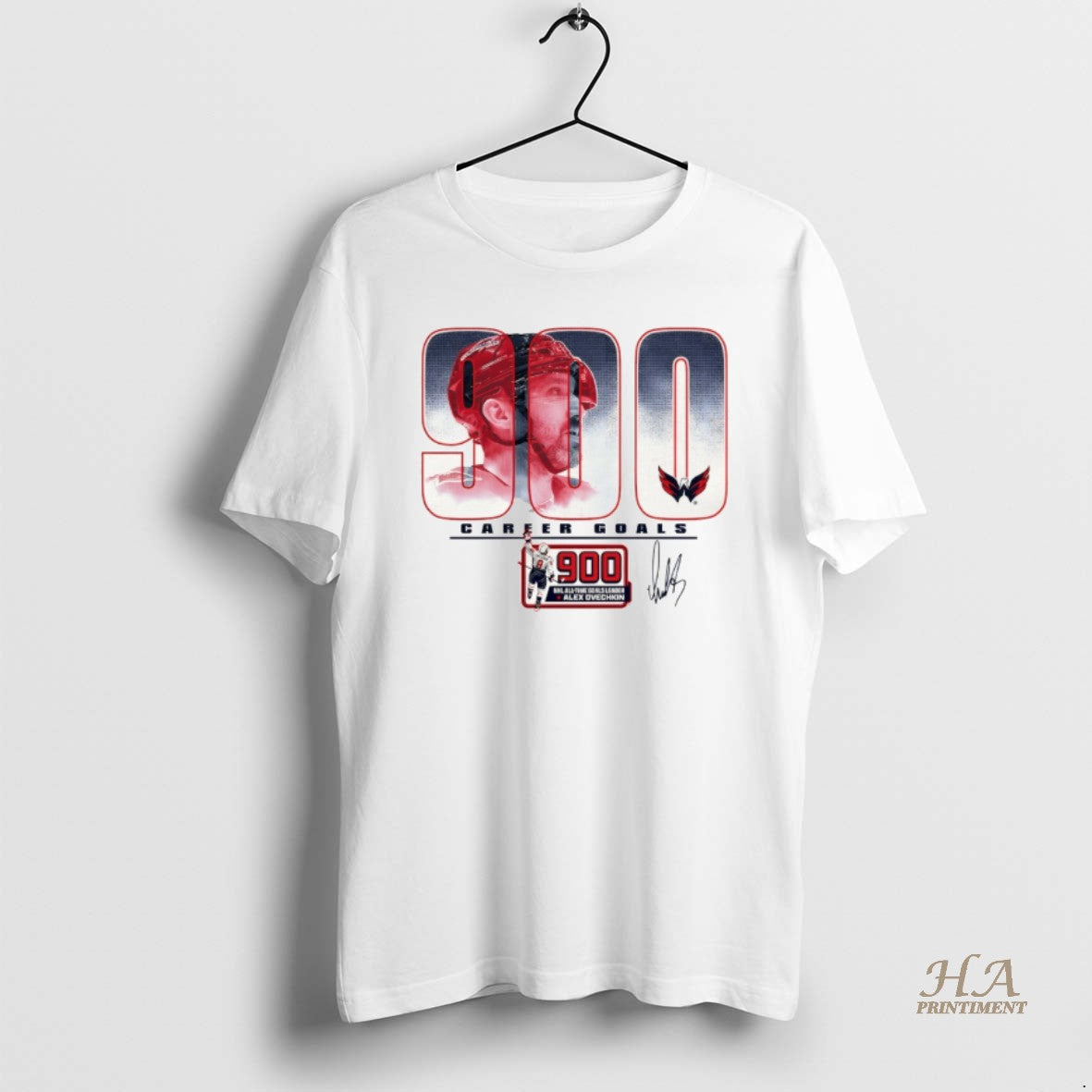 Official Alexander Ovechkin Washington Capitals 900th Career Goal Signature Shirt Hoodie Sweatshirt | PurePodTees.com