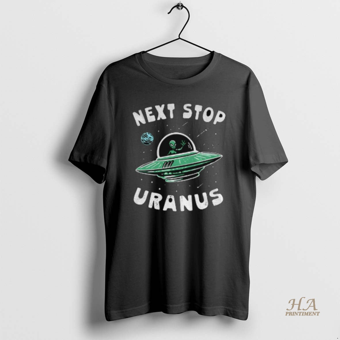 Official Alien Ufo Space Next Stop Uranus Shirt Hoodie Sweatshirt | PurePodTees.com