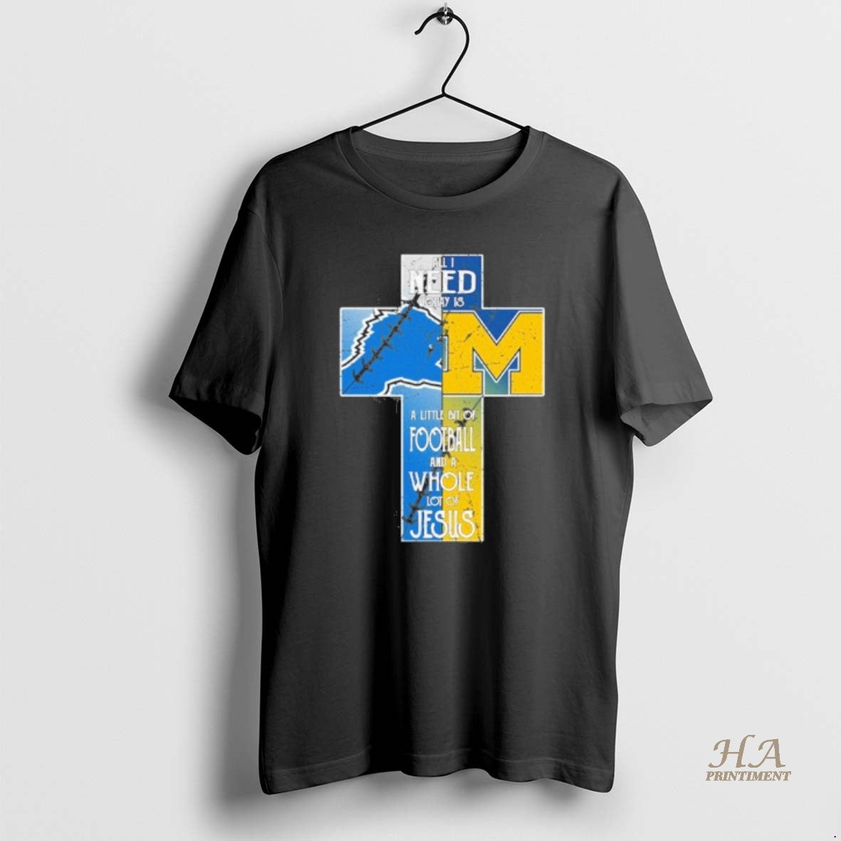 Official All I Need Today Is A Little Bit Of Lions And Wolverines A Whole Shirt Hoodie Sweatshirt | PurePodTees.com