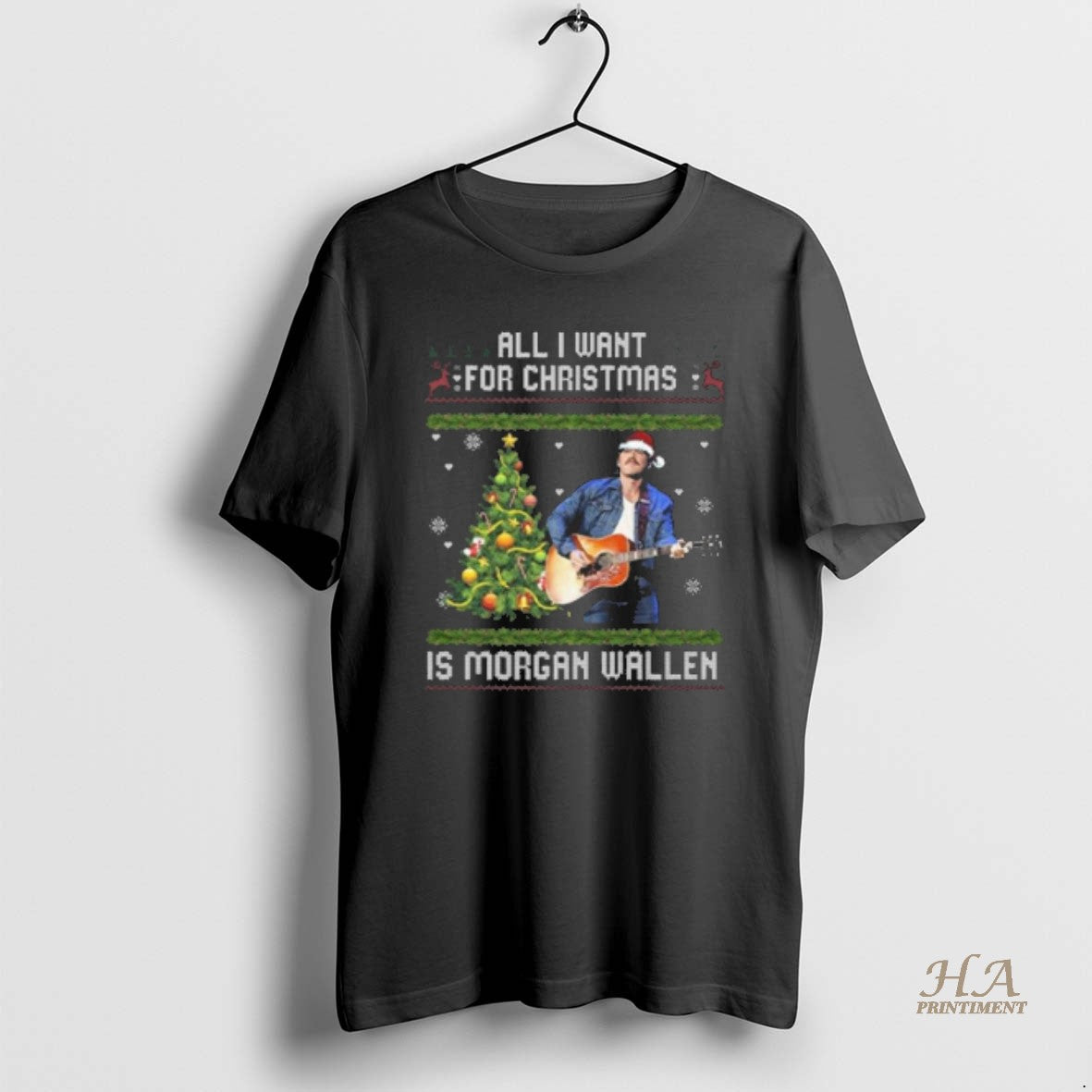 Official All I Want For Christmas Is Morgan Wallen Ugly 2025 Shirt Hoodie Sweatshirt | PurePodTees.com
