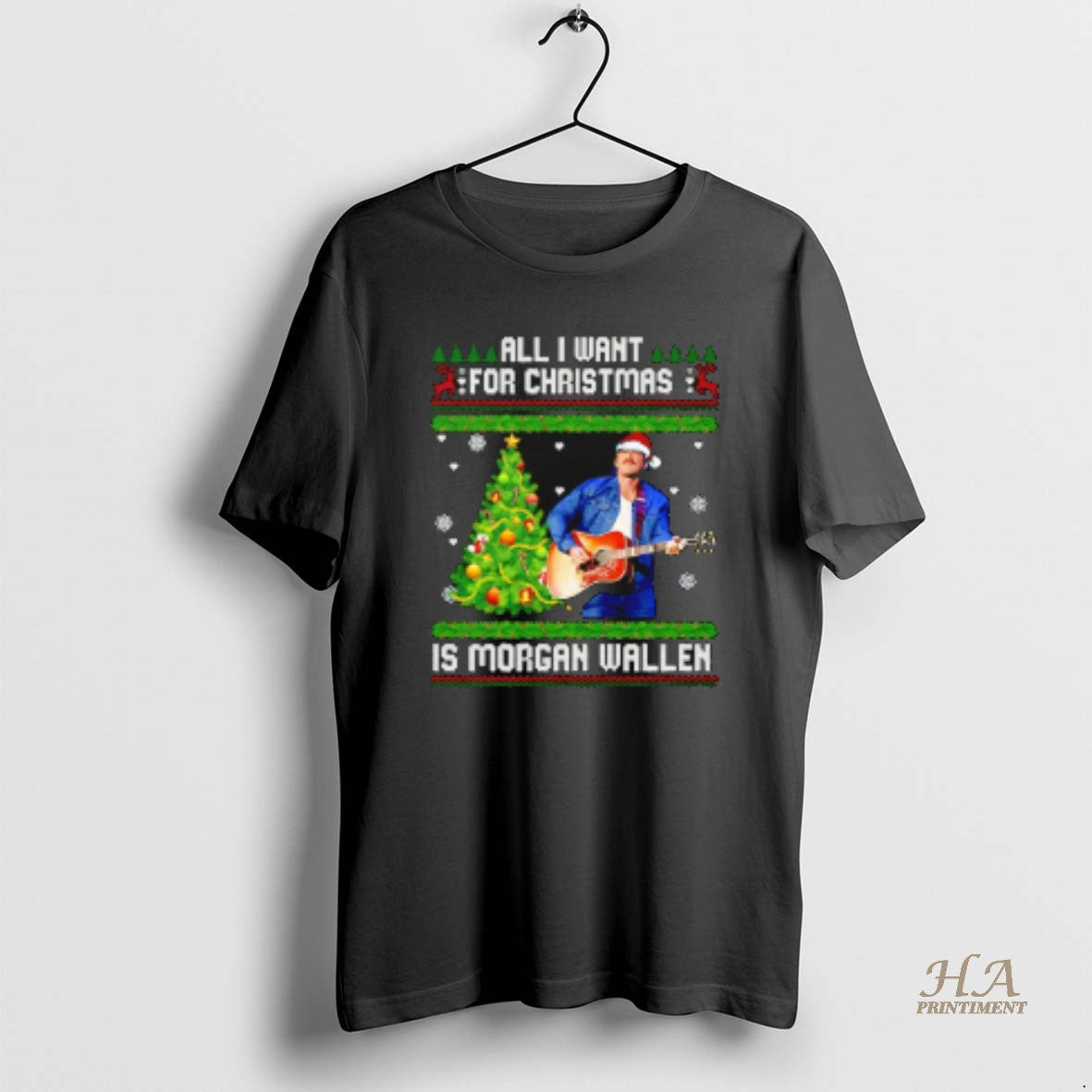Official All I Want For Christmas Is Morgan Wallen Ugly Shirt Hoodie Sweatshirt | PurePodTees.com