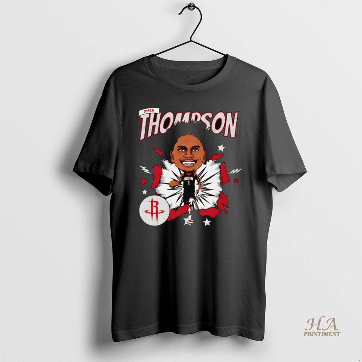 Official Amen Thompson Caricature Houston Rockets Shirt Hoodie Sweatshirt | PurePodTees.com