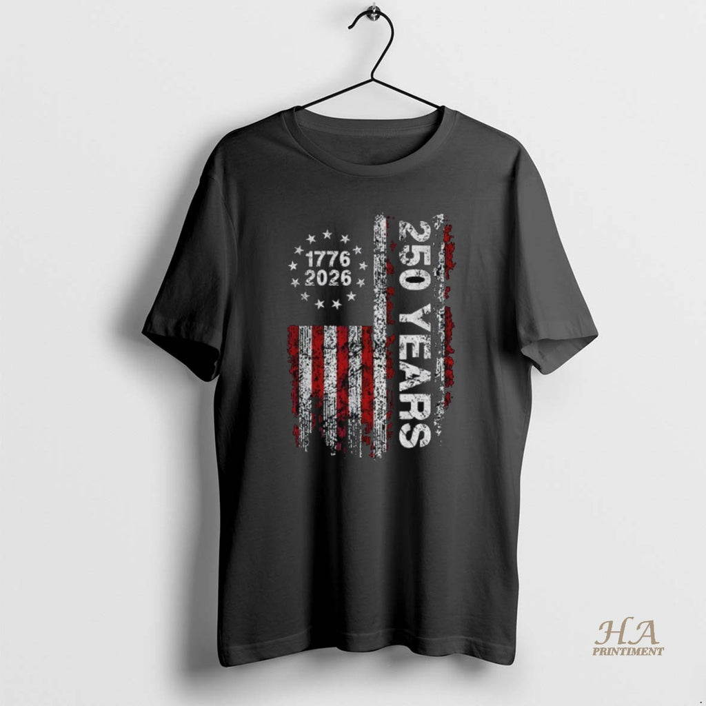 Official American Flag 250 Years 1776 2026 Vintage Shirt Hoodie Sweatshirt | PurePodTees.com