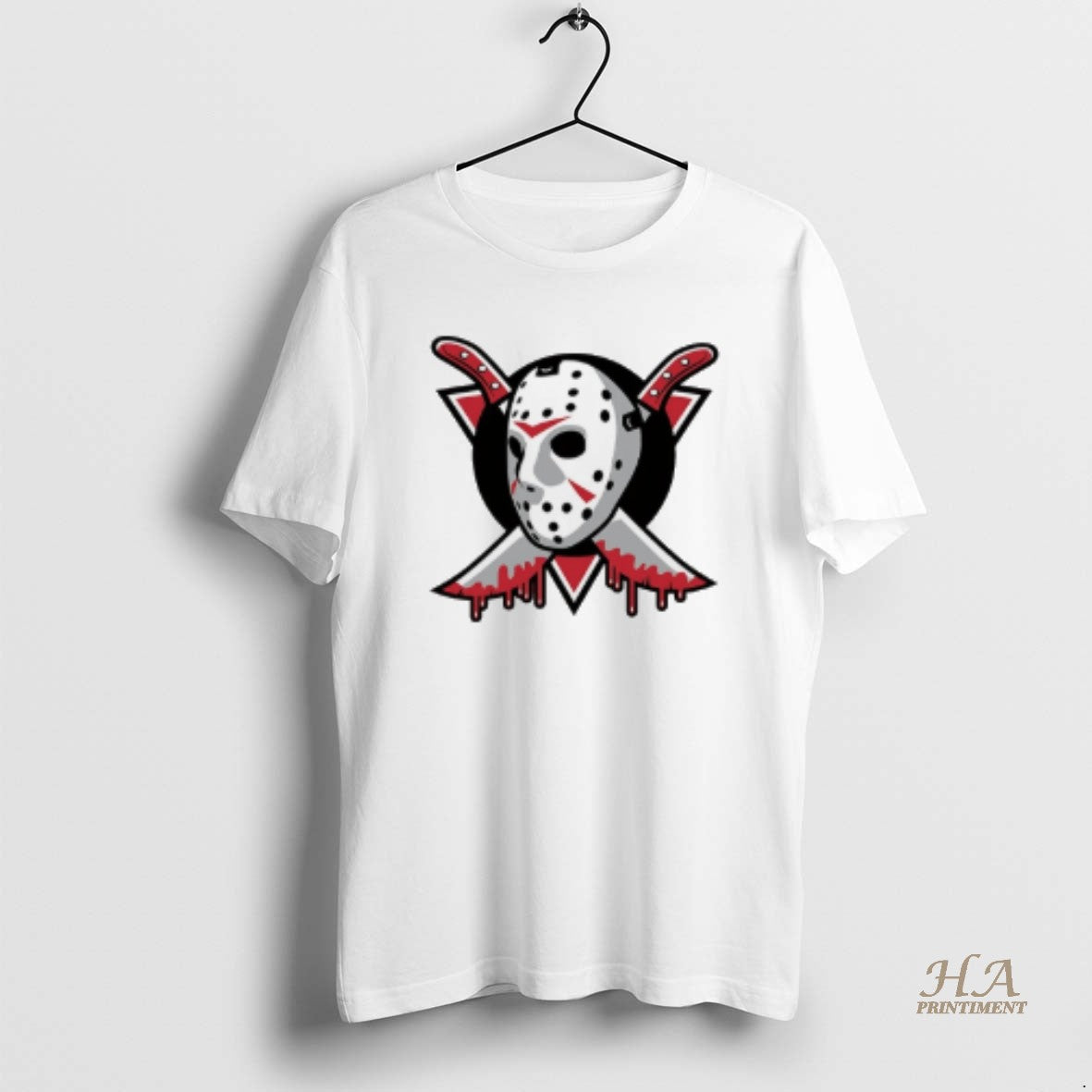Official Anaheim Ducks X Jason Voorhees Logo Halloween Shirt Hoodie Sweatshirt | PurePodTees.com