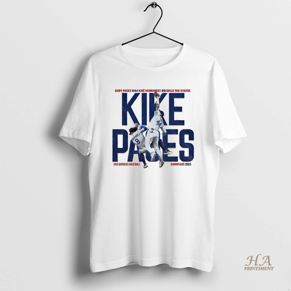Official Andy Pages Catch Dodgers World Series Game 7 Saving Build The Statue Shirt Hoodie Sweatshirt | PurePodTees.com