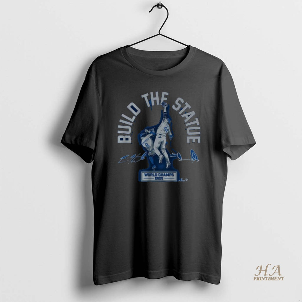 Official Andy Pages And Kike Hernandez Build The Statue World Champs Shirt Hoodie Sweatshirt | PurePodTees.com
