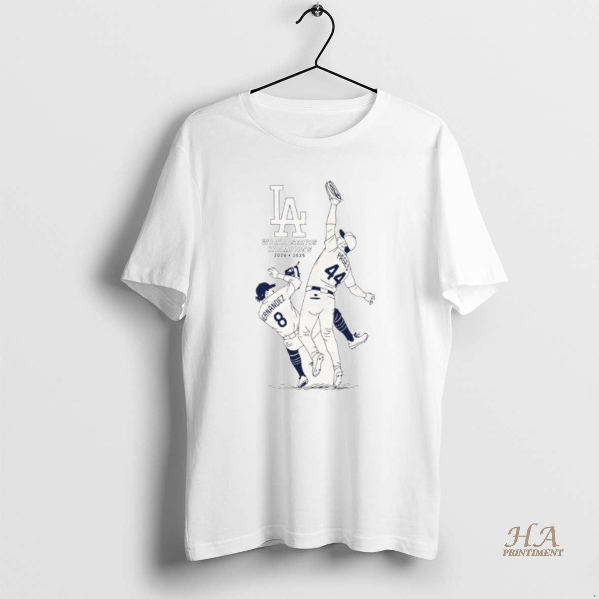 Official Andy Pages And Kike Hernandez Catch Illustration Los Angeles Dodgers 24 25 World Series Shirt Hoodie Sweatshirt