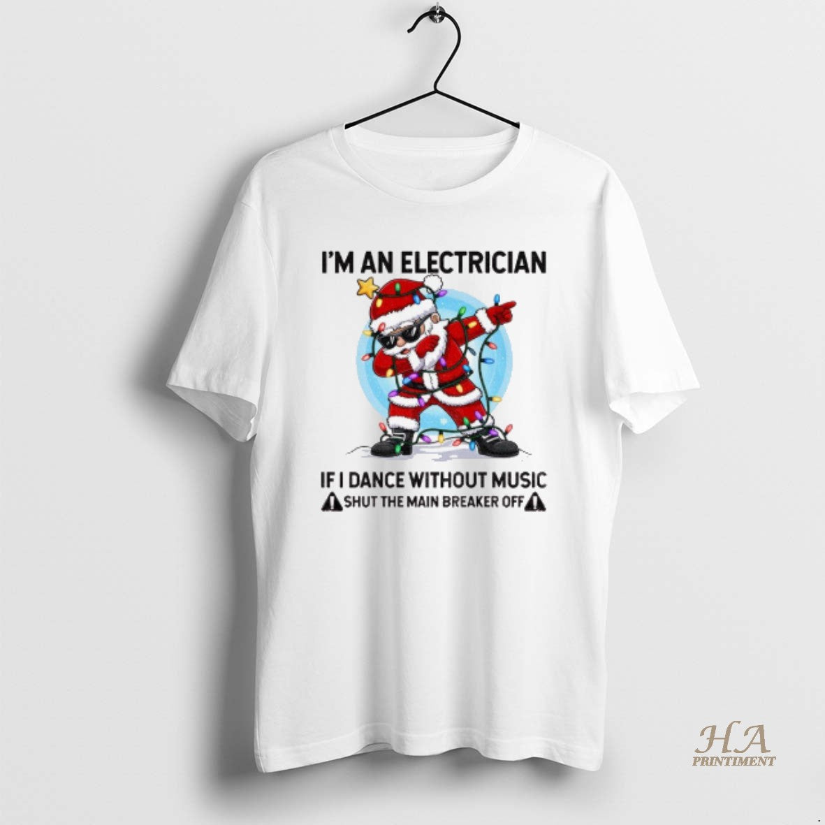 Official Angry Santa Claus Im An Electrician If I Dance Without Music Shut The Main Shirt Hoodie Sweatshirt | PurePodTees.com