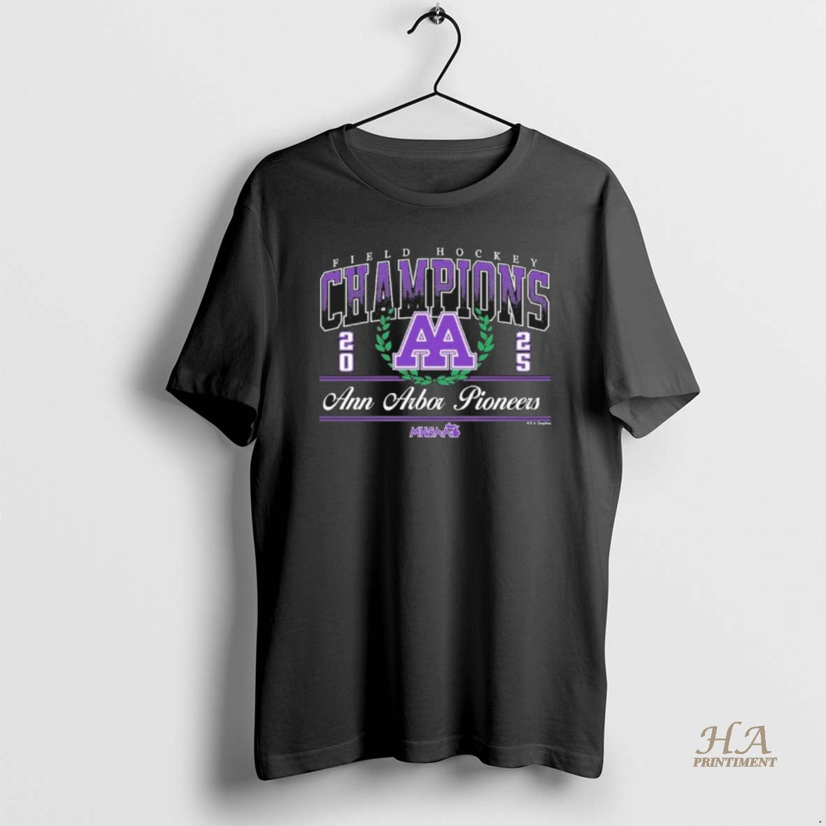 Official Ann Arbor Pioneers 2025 Mhsaa Field Hockey Champions Shirt Hoodie Sweatshirt | PurePodTees.com