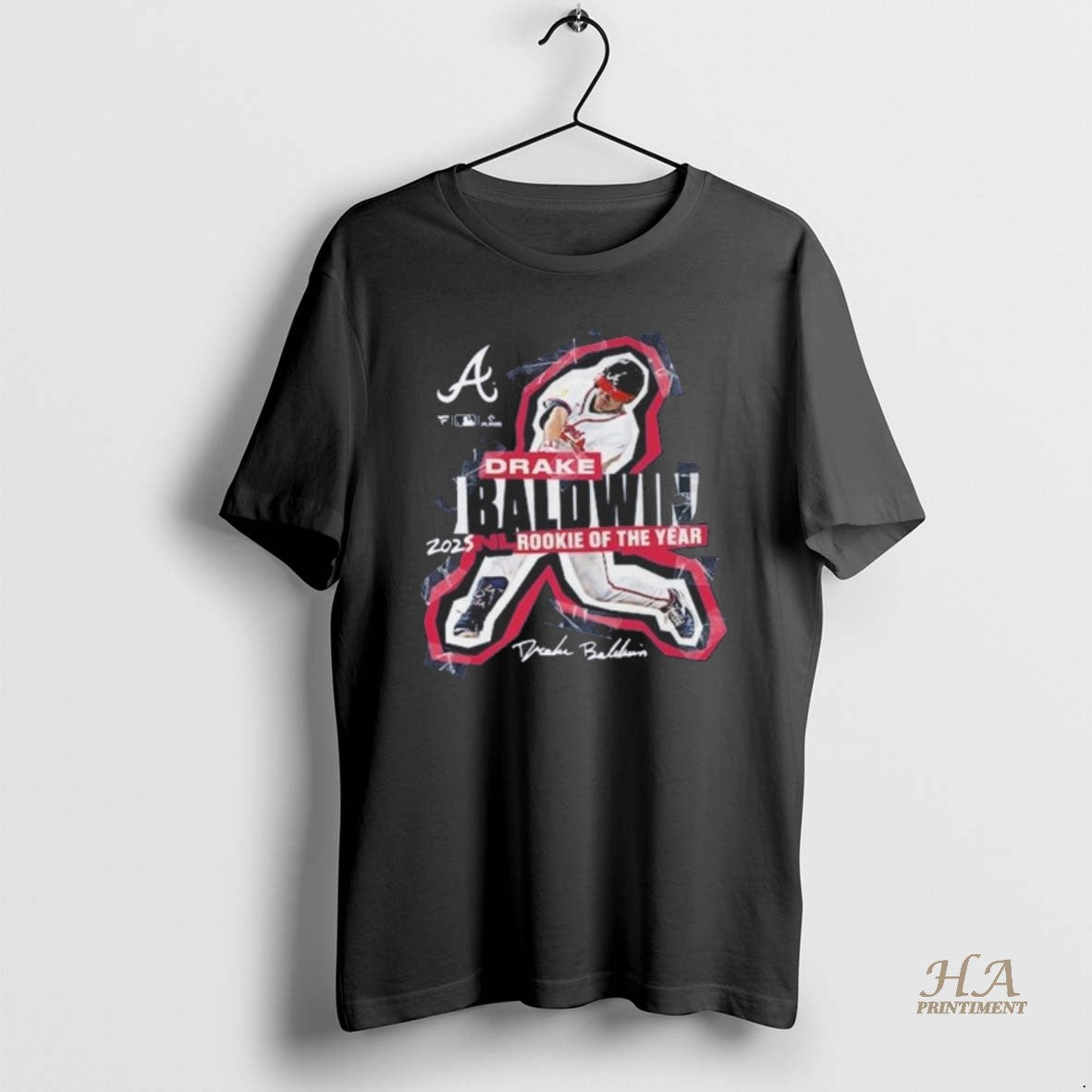 Official Atlanta Braves Drake Baldwin 2025 National League Rookie Of The Year Shirt Hoodie Sweatshirt | PurePodTees.com