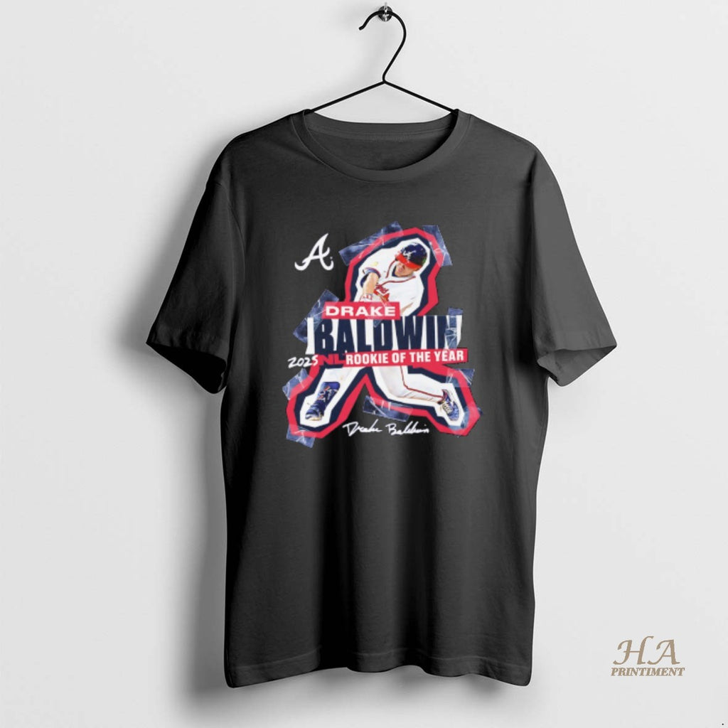 Official Atlanta Braves Drake Baldwin 2025 National League Rookie Of The Year Signature Shirt Hoodie Sweatshirt