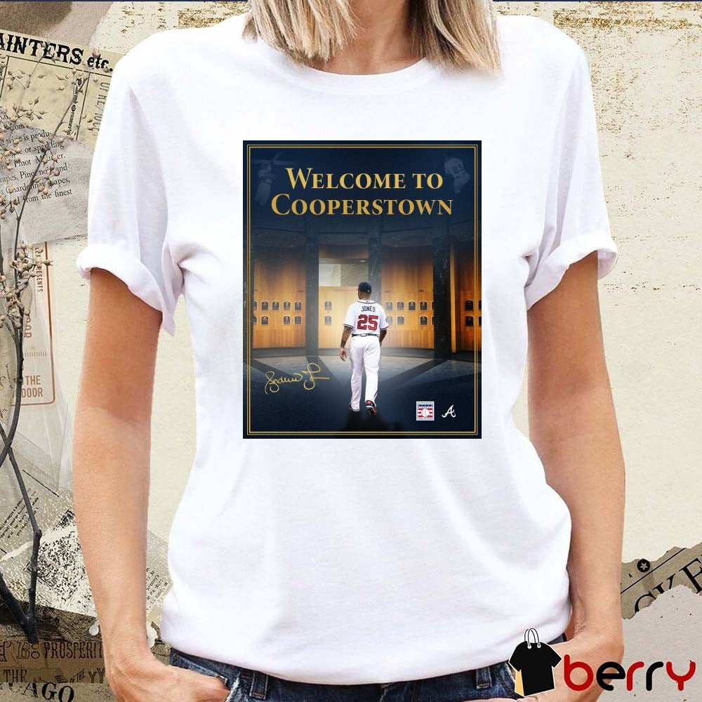 Atlanta Braves Sir Andruw Jones Welcome To Cooperstown Signature Poster t-shirt