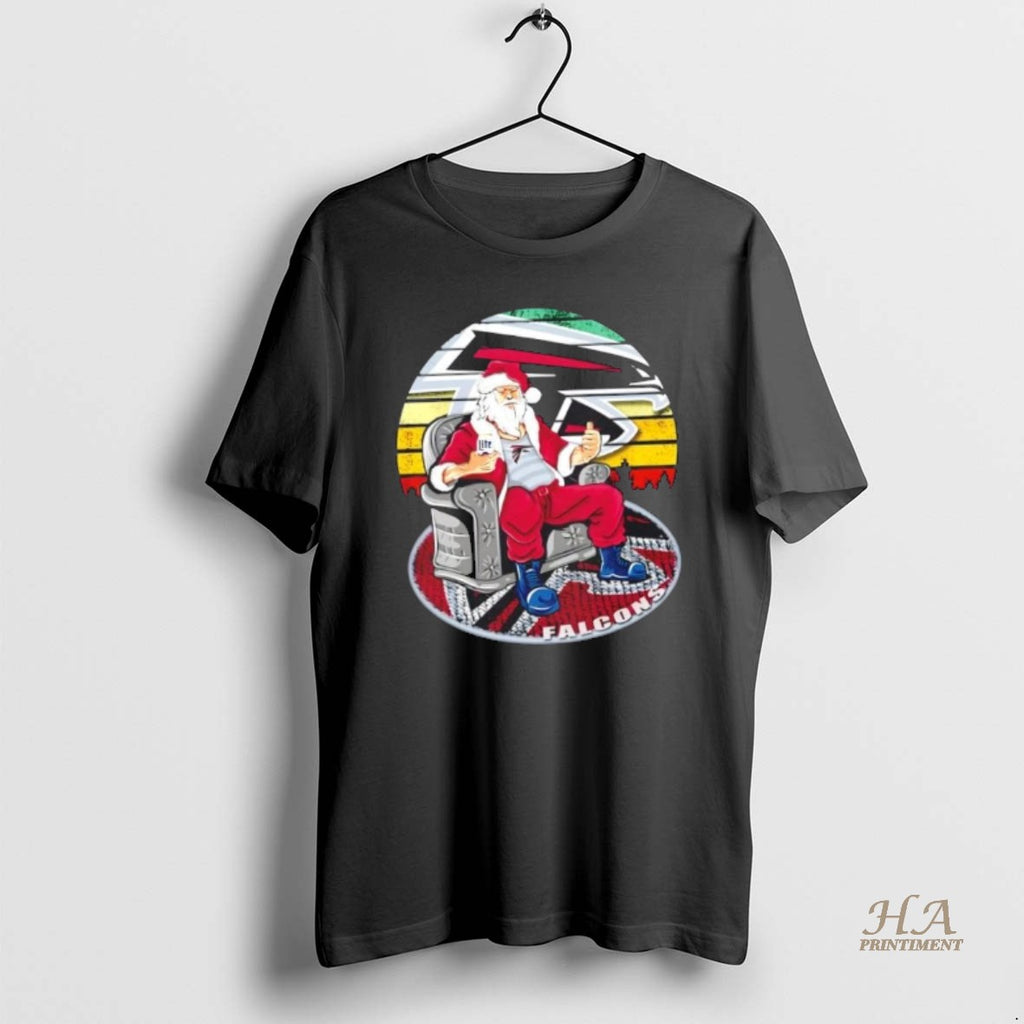 Official Atlanta Falcons X Santa Claus Christmas Vintage Shirt Hoodie Sweatshirt | PurePodTees.com