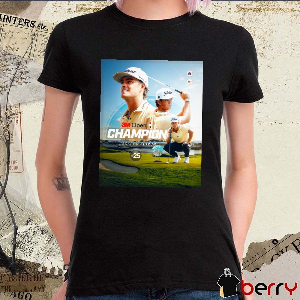 Auburn Men’s Golf Jackson Koivun 3M Open Champion Signature Poster t-shirt
