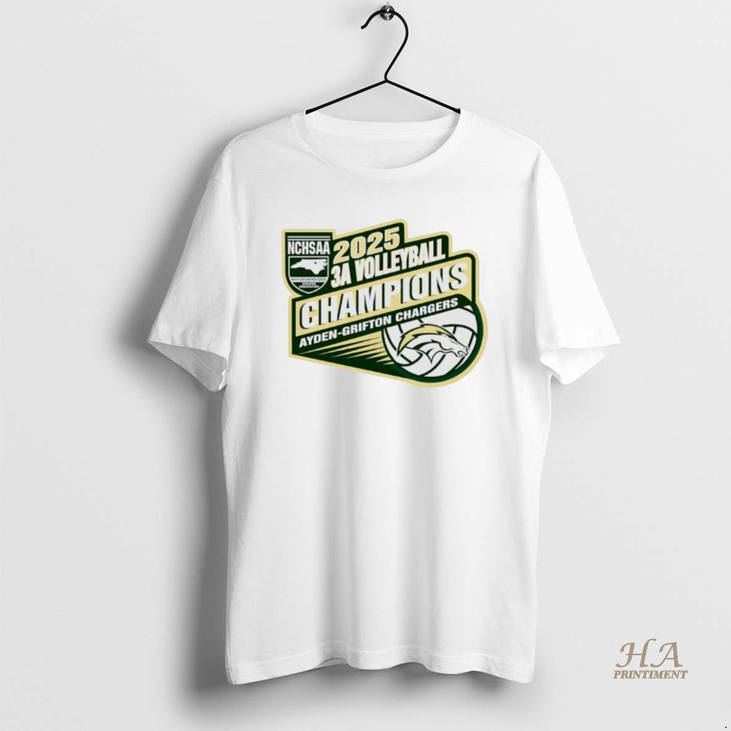 Official Ayden Grifton Chargers 2025 Nchsaa 3a Volleyball Champions Shirt Hoodie Sweatshirt | PurePodTees.com